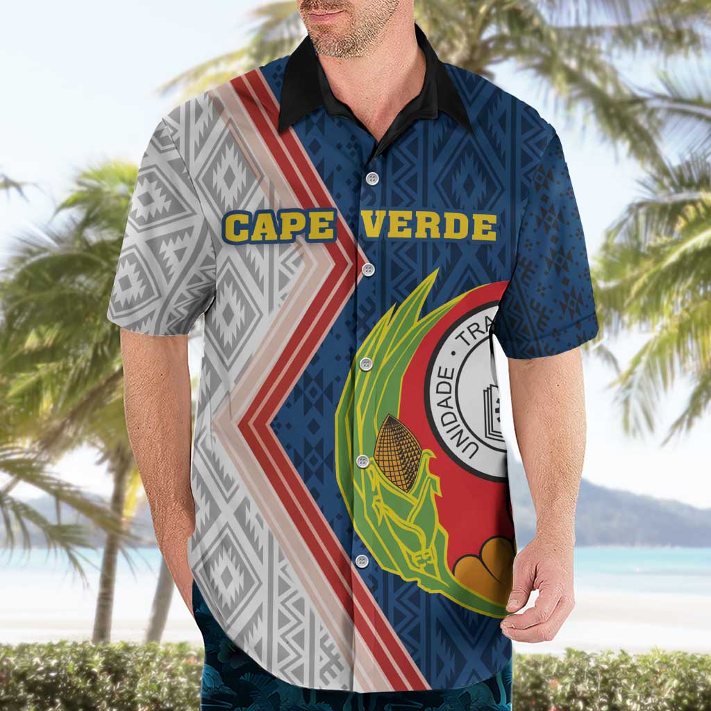 Cape Verde Hawaiian Shirt Verde Coat Of Arms And Pattern - Wonder Print Shop