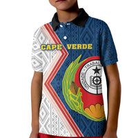 Cape Verde Kid Polo Shirt Verde Coat Of Arms And Pattern - Wonder Print Shop