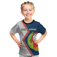 Cape Verde Kid T Shirt Verde Coat Of Arms And Pattern - Wonder Print Shop