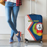 Cape Verde Luggage Cover Verde Coat Of Arms And Pattern - Wonder Print Shop