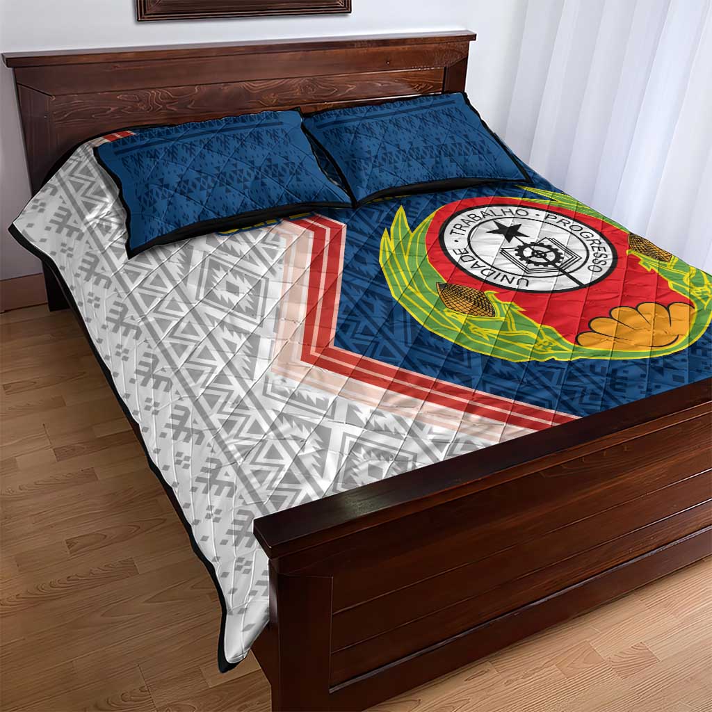 Cape Verde Quilt Bed Set Verde Coat Of Arms And Pattern - Wonder Print Shop