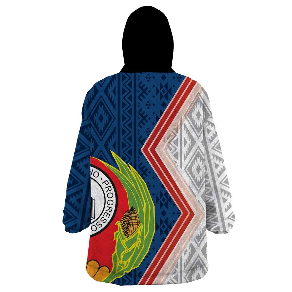 Cape Verde Wearable Blanket Hoodie Verde Coat Of Arms And Pattern - Wonder Print Shop