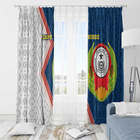Cape Verde Window Curtain Verde Coat Of Arms And Pattern - Wonder Print Shop