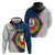 Cape Verde Zip Hoodie Verde Coat Of Arms And Pattern - Wonder Print Shop
