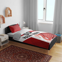 Custom Denmark Football Bedding Set Mute Swan - Wonder Print Shop