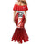 Custom Denmark Football Family Matching Mermaid Dress and Hawaiian Shirt Mute Swan - Wonder Print Shop
