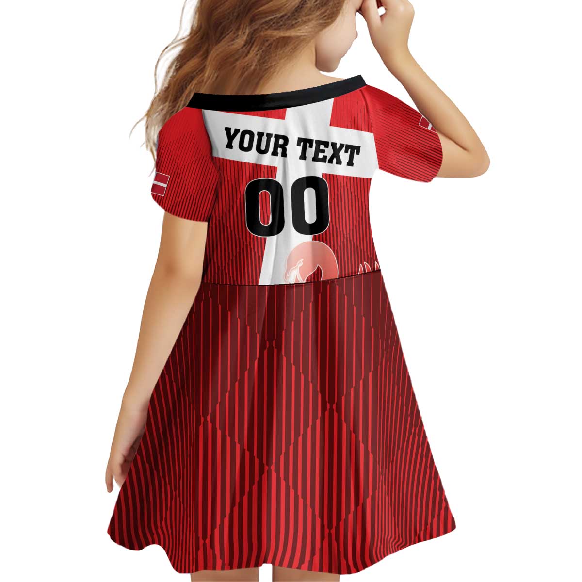 Custom Denmark Football Family Matching Off Shoulder Short Dress and Hawaiian Shirt Mute Swan - Wonder Print Shop