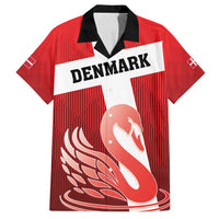 Custom Denmark Football Family Matching Summer Maxi Dress and Hawaiian Shirt Mute Swan - Wonder Print Shop