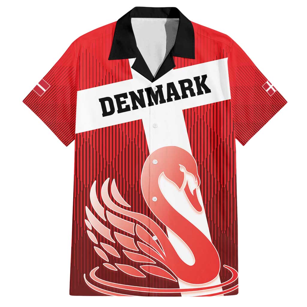 Custom Denmark Football Family Matching Tank Maxi Dress and Hawaiian Shirt Mute Swan - Wonder Print Shop