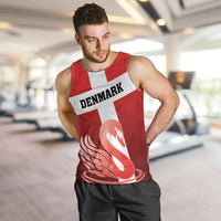 Custom Denmark Football Men Tank Top Mute Swan - Wonder Print Shop