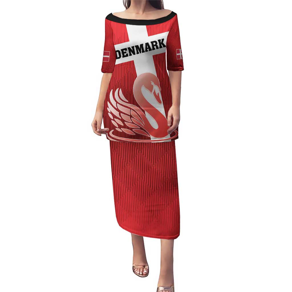 Custom Denmark Football Puletasi Mute Swan - Wonder Print Shop