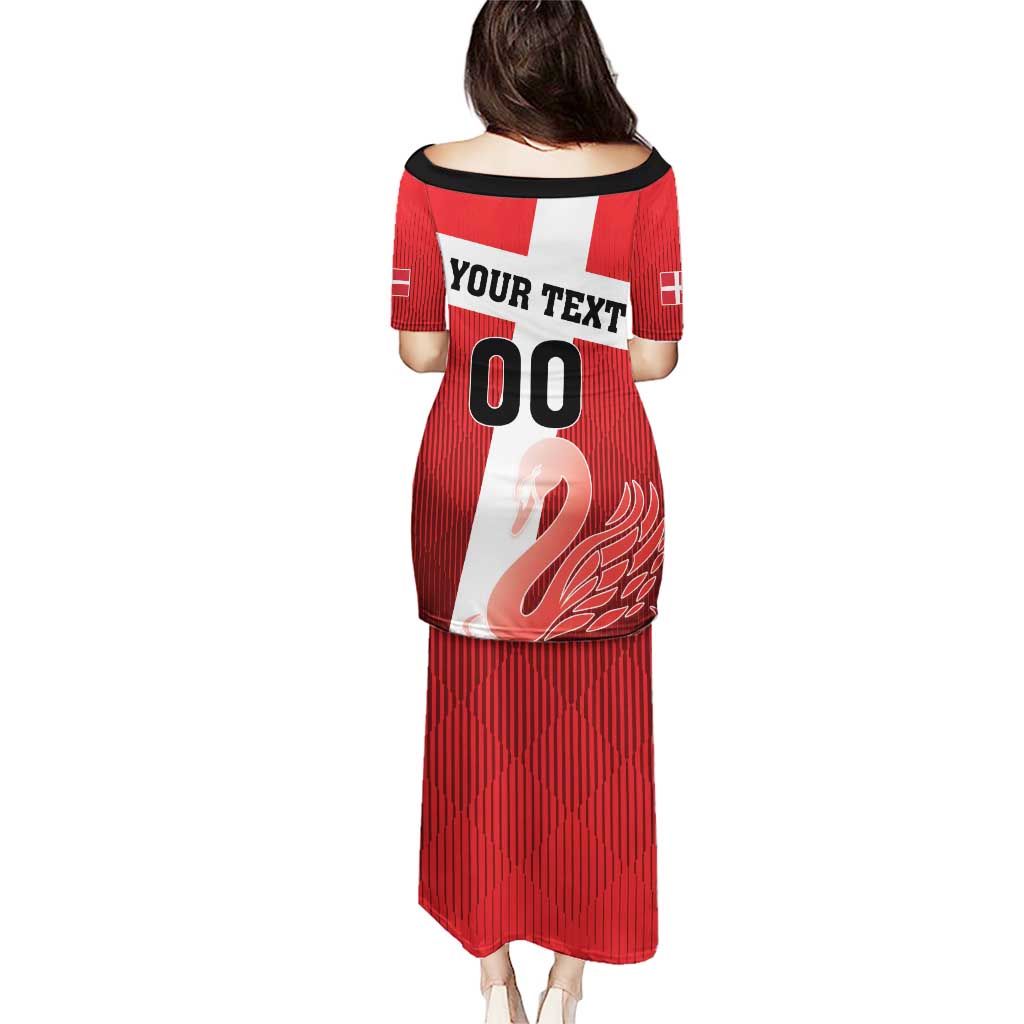 Custom Denmark Football Puletasi Mute Swan - Wonder Print Shop