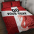 Custom Denmark Football Quilt Bed Set Mute Swan - Wonder Print Shop