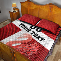 Custom Denmark Football Quilt Bed Set Mute Swan - Wonder Print Shop