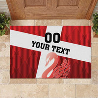 Custom Denmark Football Rubber Doormat Mute Swan - Wonder Print Shop