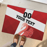 Custom Denmark Football Rubber Doormat Mute Swan - Wonder Print Shop