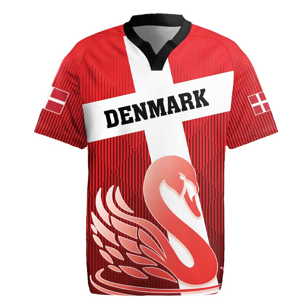 Custom Denmark Football Rugby Jersey Mute Swan - Wonder Print Shop