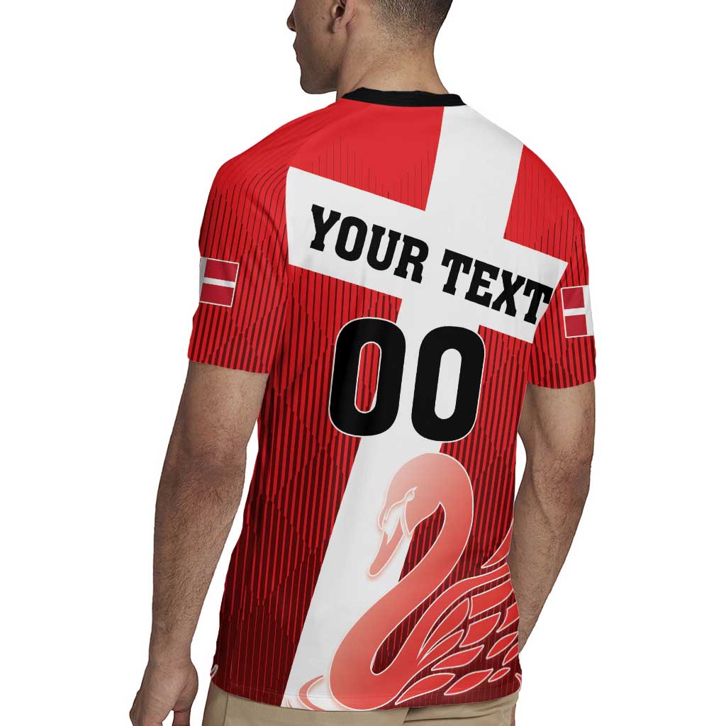 Custom Denmark Football Rugby Jersey Mute Swan - Wonder Print Shop