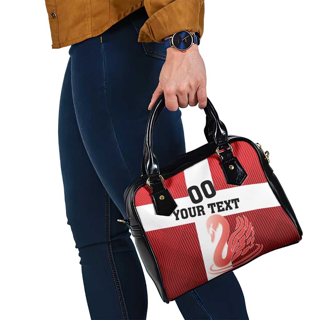 Custom Denmark Football Shoulder Handbag Mute Swan
