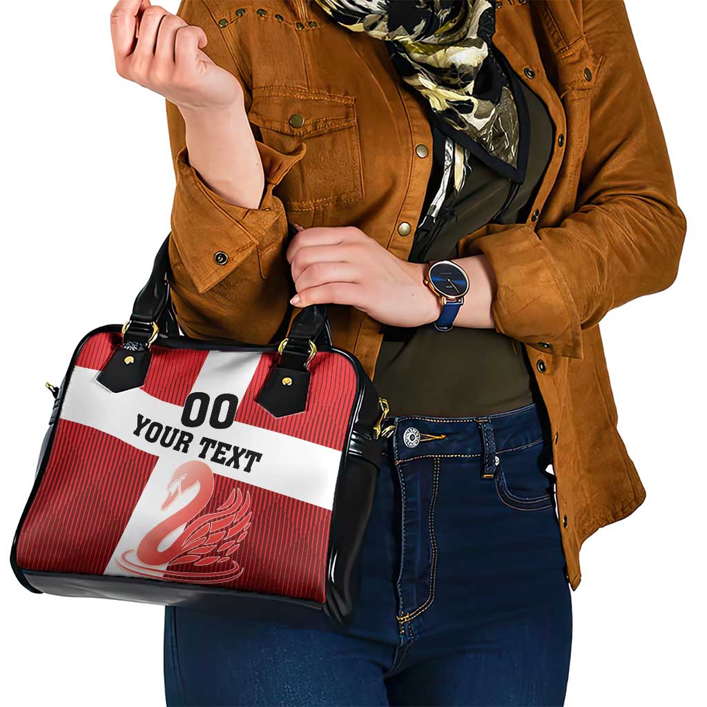 Custom Denmark Football Shoulder Handbag Mute Swan