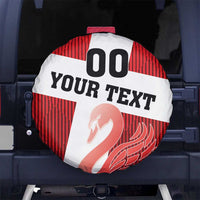 Custom Denmark Football Spare Tire Cover Mute Swan - Wonder Print Shop