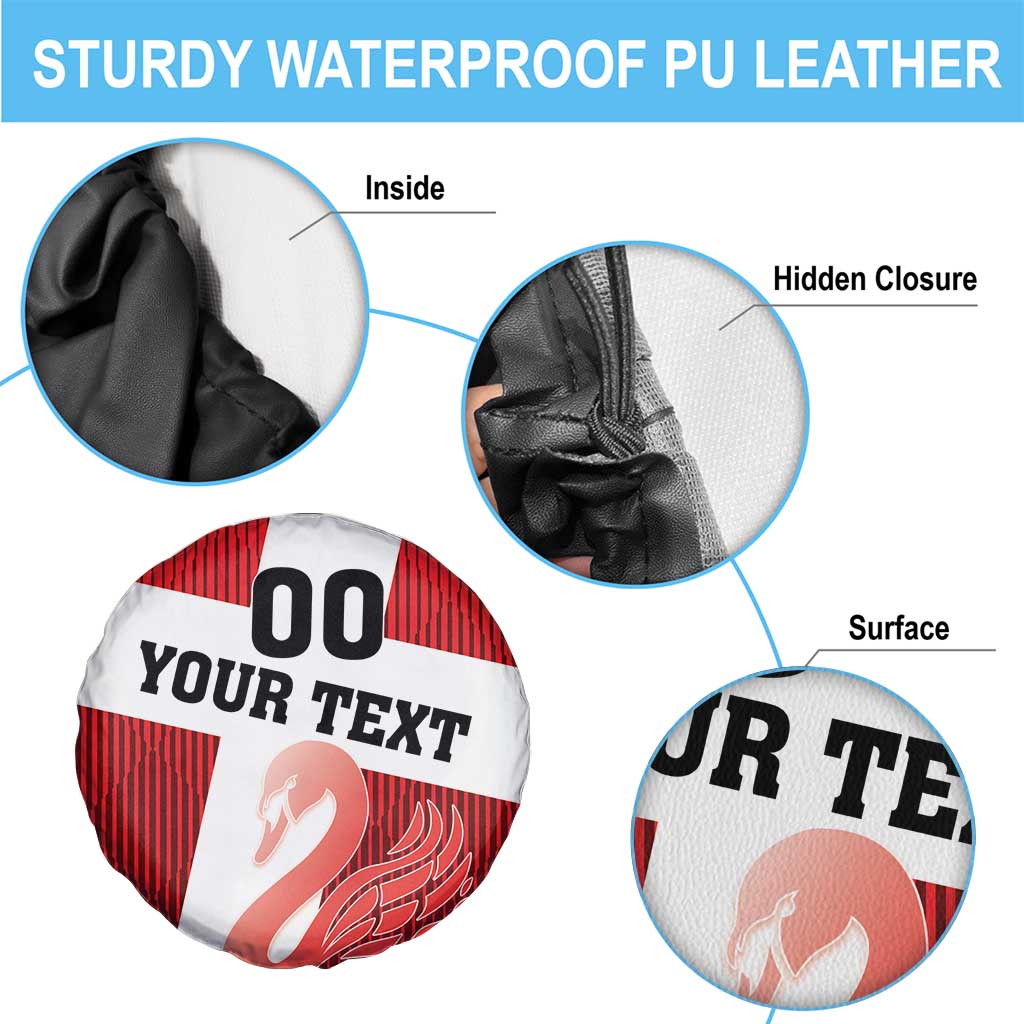 Custom Denmark Football Spare Tire Cover Mute Swan - Wonder Print Shop