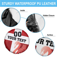 Custom Denmark Football Spare Tire Cover Mute Swan - Wonder Print Shop