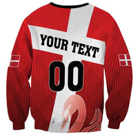 Custom Denmark Football Sweatshirt Mute Swan - Wonder Print Shop