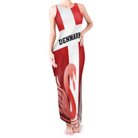 Custom Denmark Football Tank Maxi Dress Mute Swan - Wonder Print Shop