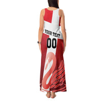 Custom Denmark Football Tank Maxi Dress Mute Swan - Wonder Print Shop