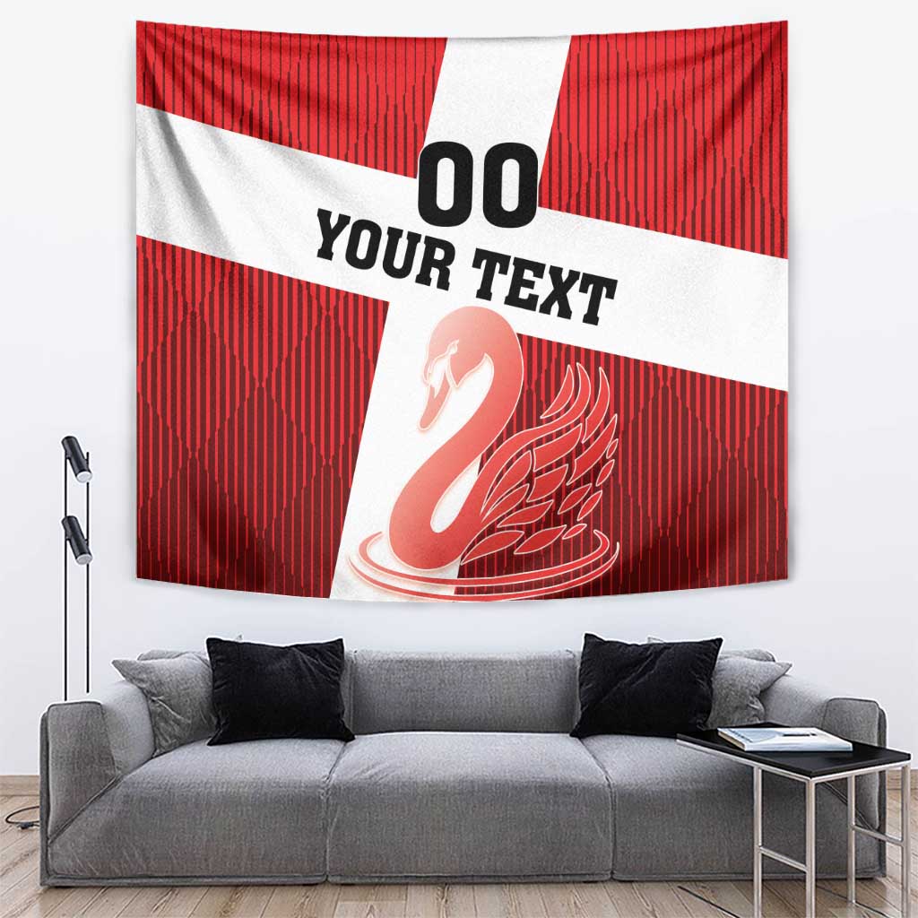 Custom Denmark Football Tapestry Mute Swan - Wonder Print Shop