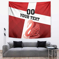 Custom Denmark Football Tapestry Mute Swan - Wonder Print Shop