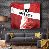 Custom Denmark Football Tapestry Mute Swan - Wonder Print Shop