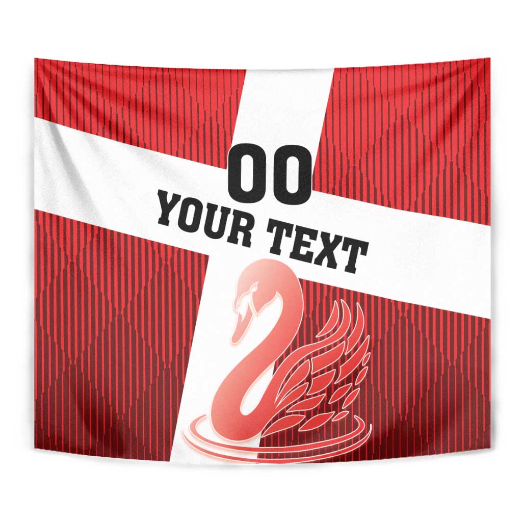 Custom Denmark Football Tapestry Mute Swan - Wonder Print Shop