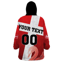 Custom Denmark Football Wearable Blanket Hoodie Mute Swan - Wonder Print Shop