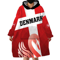 Custom Denmark Football Wearable Blanket Hoodie Mute Swan - Wonder Print Shop