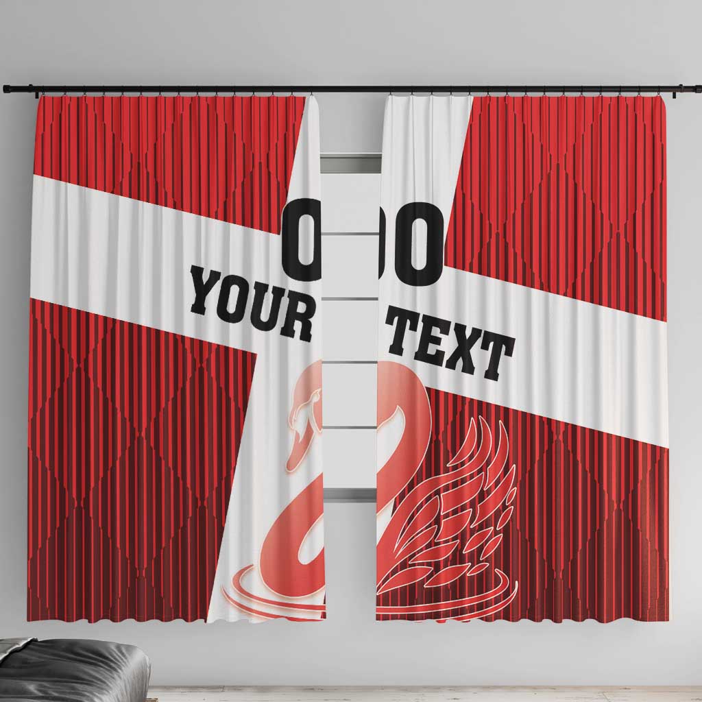 Custom Denmark Football Window Curtain Mute Swan - Wonder Print Shop