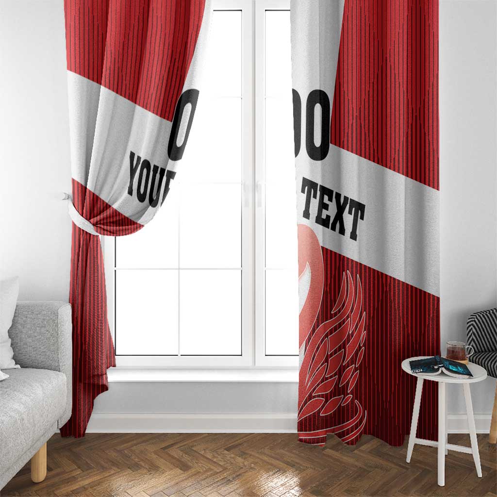 Custom Denmark Football Window Curtain Mute Swan - Wonder Print Shop