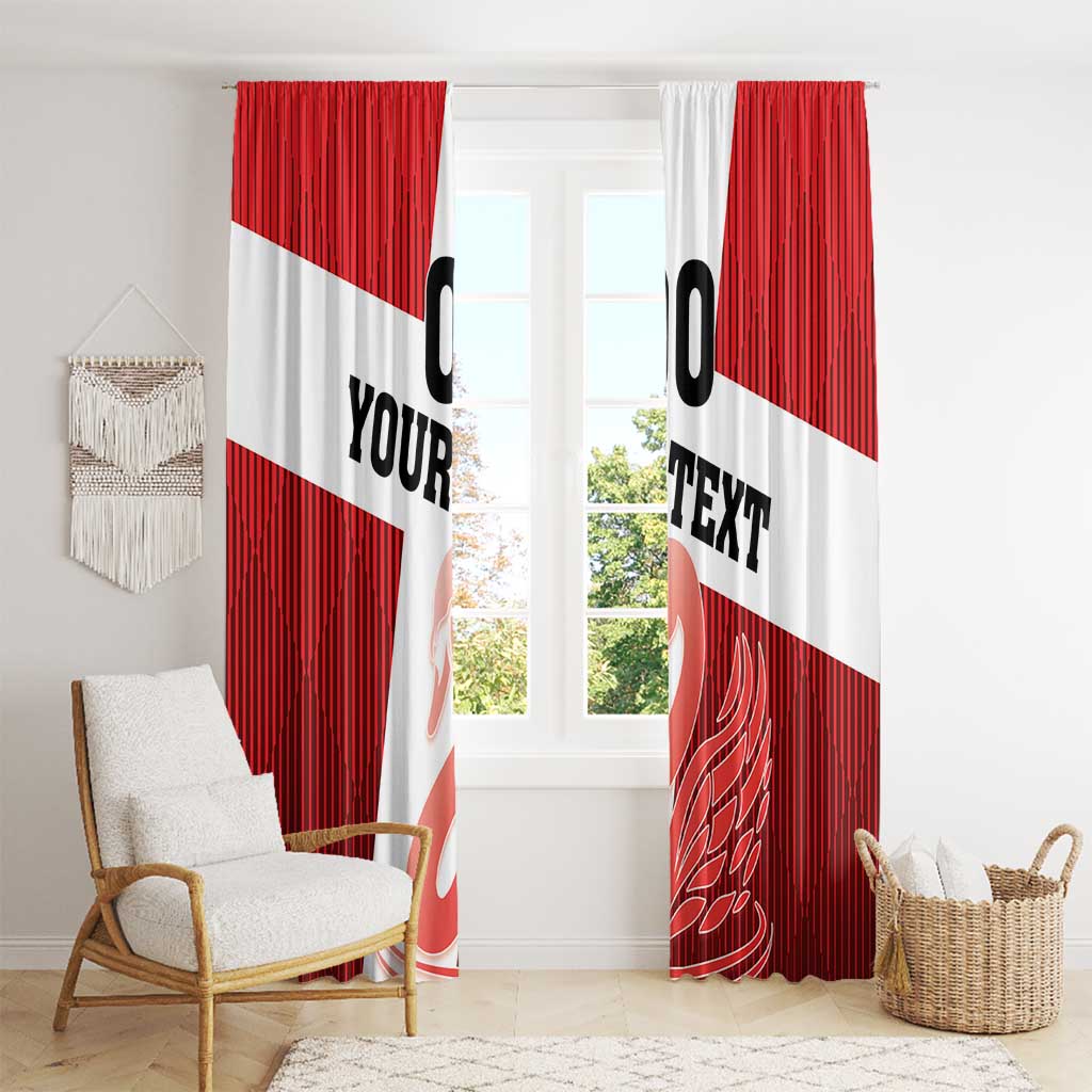 Custom Denmark Football Window Curtain Mute Swan - Wonder Print Shop