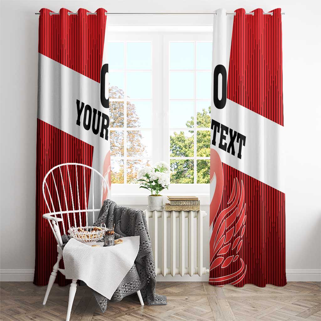 Custom Denmark Football Window Curtain Mute Swan - Wonder Print Shop