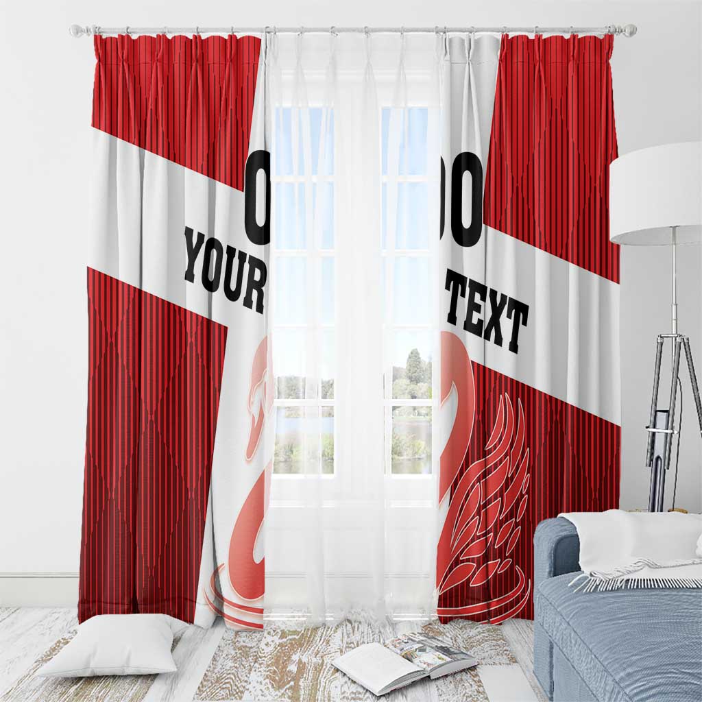 Custom Denmark Football Window Curtain Mute Swan - Wonder Print Shop