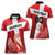 Custom Denmark Football Women Polo Shirt Mute Swan - Wonder Print Shop