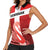 Custom Denmark Football Women Sleeveless Polo Shirt Mute Swan - Wonder Print Shop