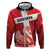 Custom Denmark Football Zip Hoodie Mute Swan - Wonder Print Shop