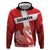 Custom Denmark Football Zip Hoodie Mute Swan - Wonder Print Shop
