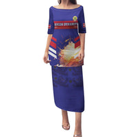 Custom Denmark Football Family Matching Puletasi and Hawaiian Shirt Come On Danish Dynamite - Wonder Print Shop