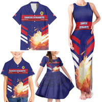 Custom Denmark Football Family Matching Tank Maxi Dress and Hawaiian Shirt Come On Danish Dynamite - Wonder Print Shop