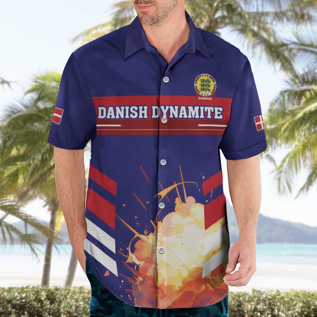 Custom Denmark Football Hawaiian Shirt Come On Danish Dynamite - Wonder Print Shop