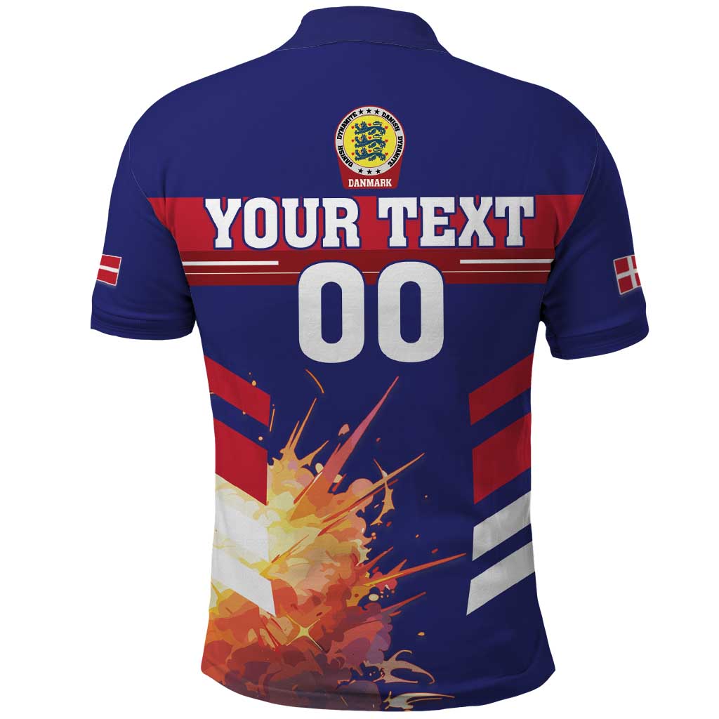 Custom Denmark Football Polo Shirt Come On Danish Dynamite - Wonder Print Shop