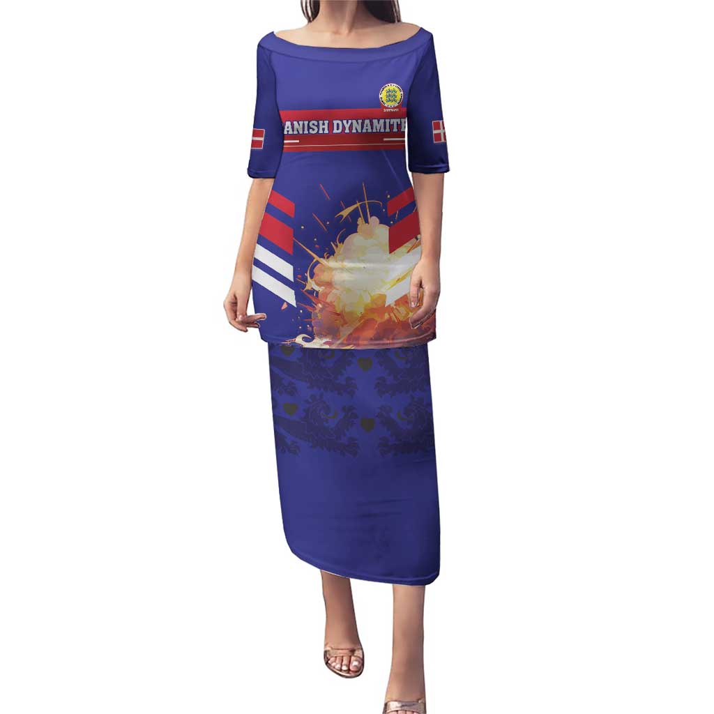 Custom Denmark Football Puletasi Come On Danish Dynamite - Wonder Print Shop